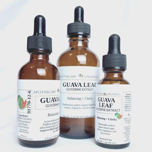 Organic  Guava Leaf Tincture Glycerite | Vegan Alcohol Free Glycerine Tincture Natural Health