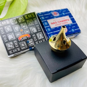 Incense Brass Temple Stand Gift Set Mini Incense Holder In Gift Box image 3