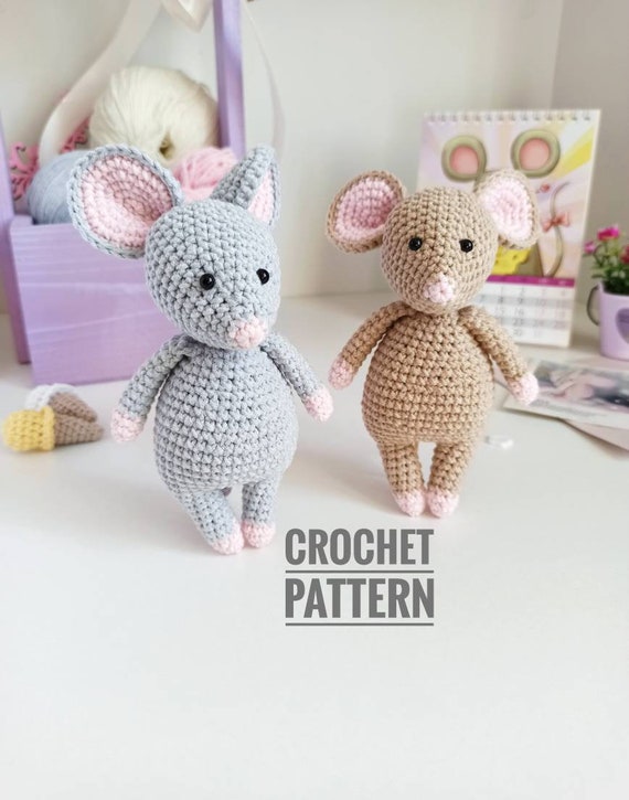 PATTERN: Amigurumi crochet mouse Pattern PDF file ENGLISH