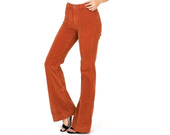 orange corduroy bell bottoms