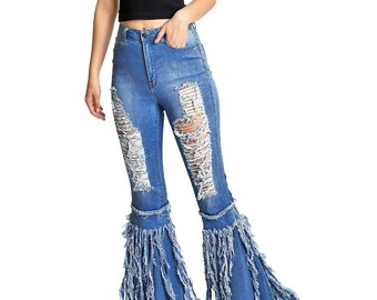 distressed bell bottom jeans wholesale