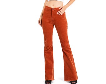 womens flare corduroy pants