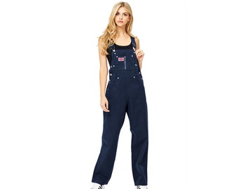 Revolt 90s Vintage Overalls Dungaree Jumpsuit, Durable Cotton Multi-Pocket, Outdoor Workwear Painters Overalls