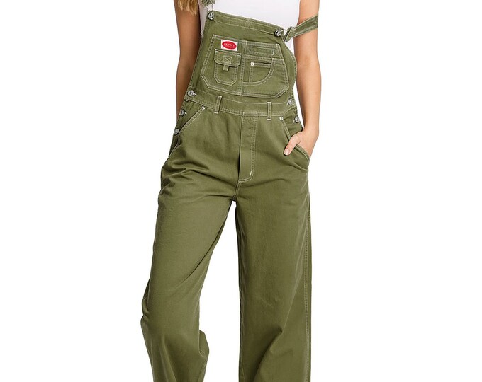 Revolt 90s Womens Vintage Overalls Dungaree Jumpsuit, Durable Cotton