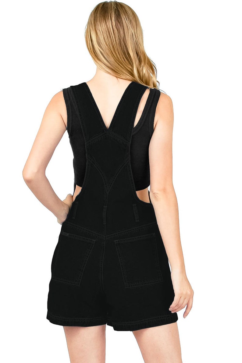 Outdoor Workwear Loose Mom Fit PLUS SIZE Revolt 90s Vintage Black Multi-Pocket Shortalls Multi-Pocket Romper