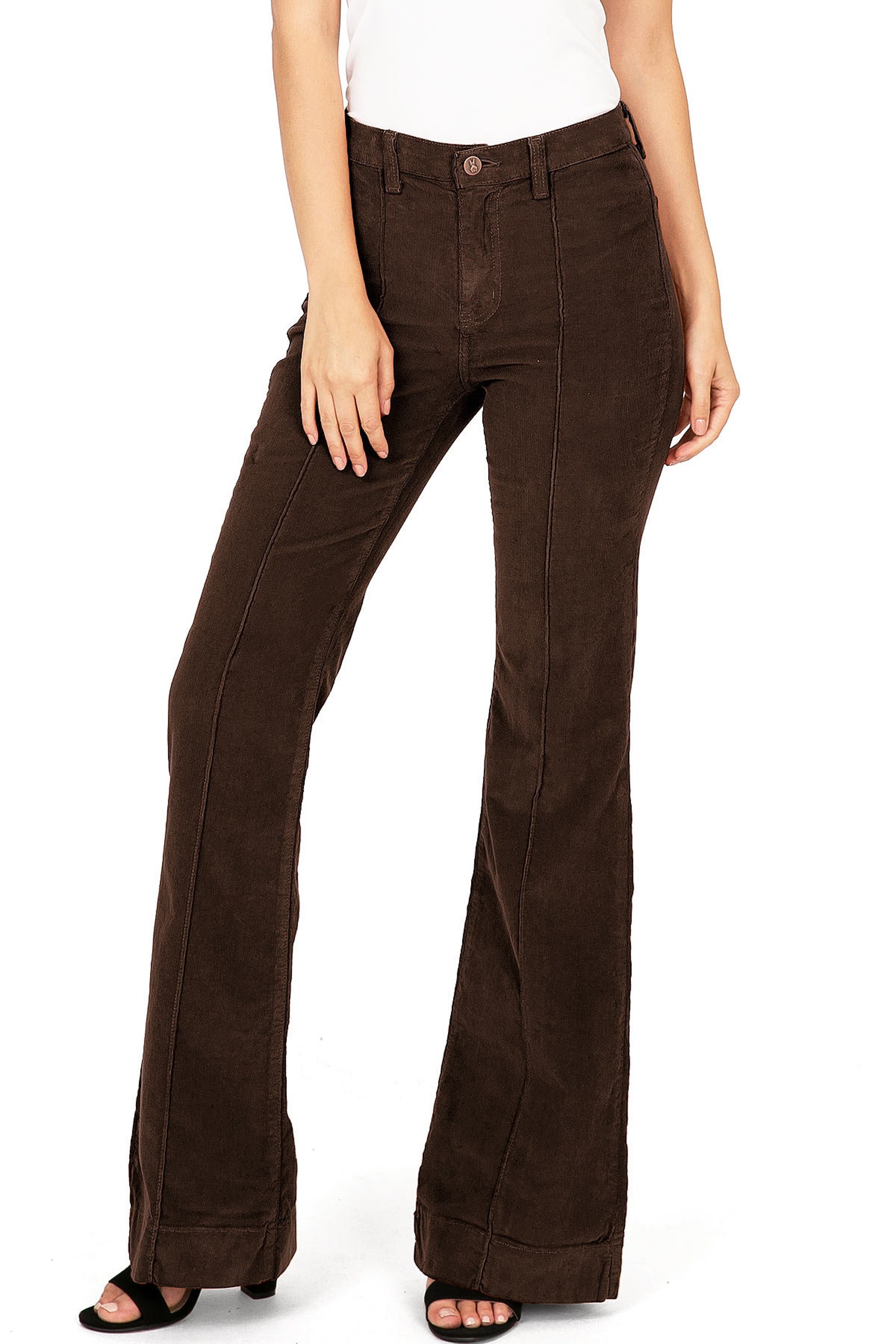 Women's High Rise Retro Corduroy Bell Bottoms Stretch - Etsy