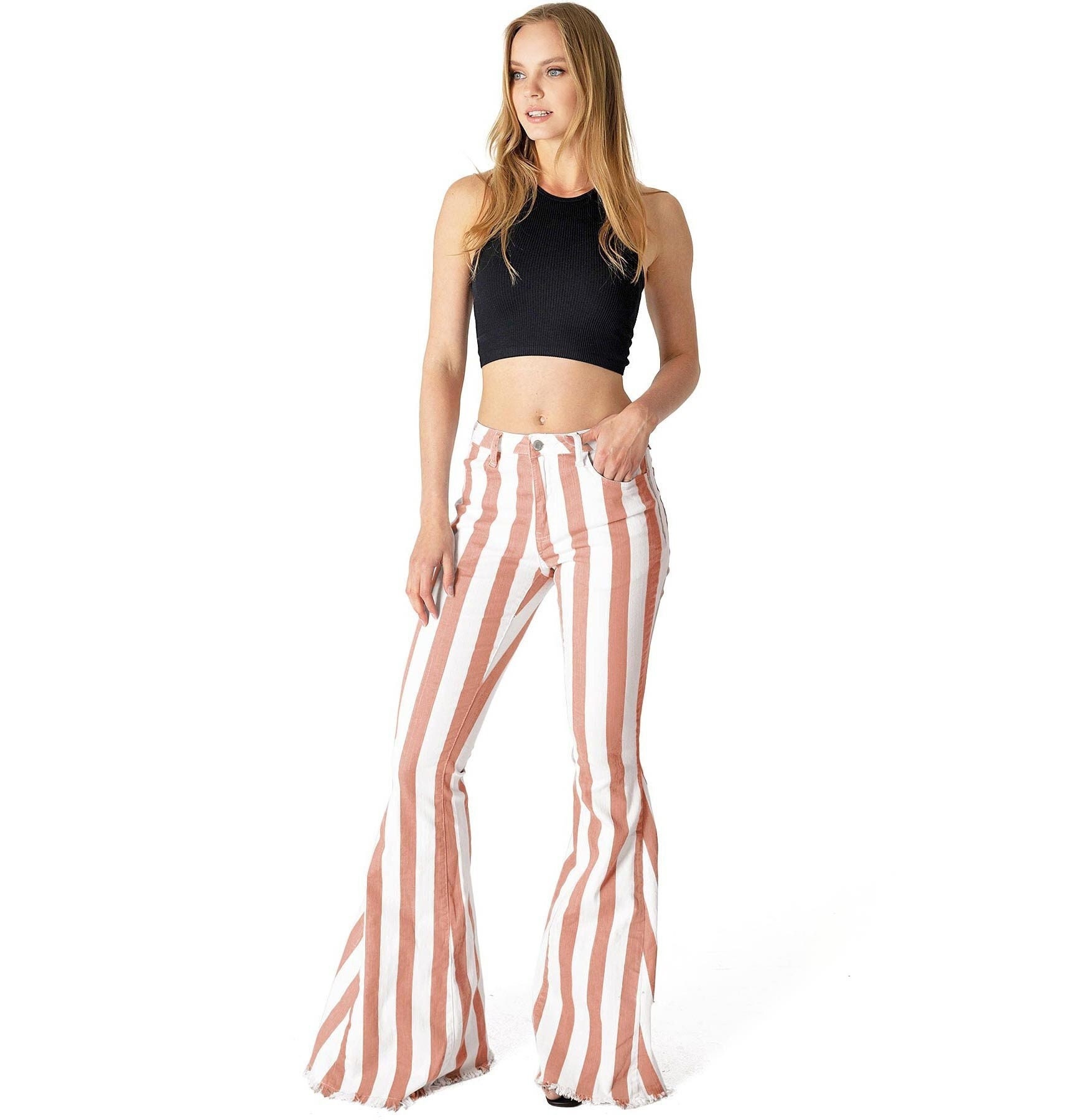 Strawberry High Waisted Flare Pants – The ZigZag Stripe