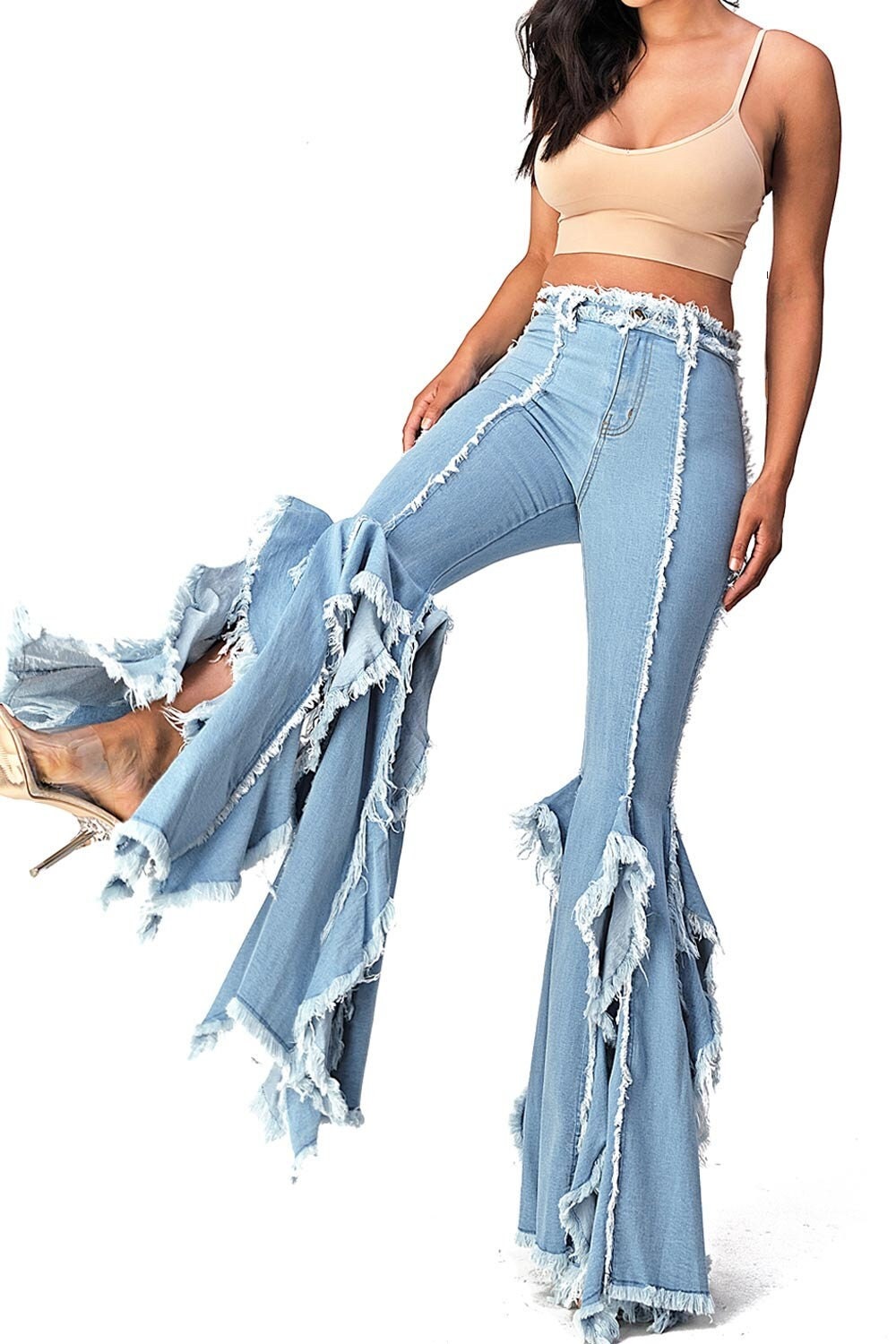 Ruffled Jeans Etsy