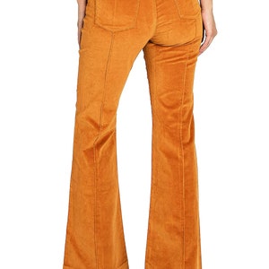 Women's High Rise Retro Corduroy Bell Bottoms Stretch Flare Pants - Etsy