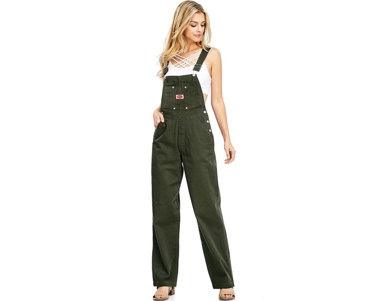 Revolt 90s Vintage Utility Olive Overalls Dungaree Jumpsuit Etsy