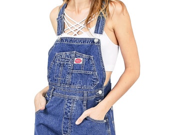 black jean overall shorts