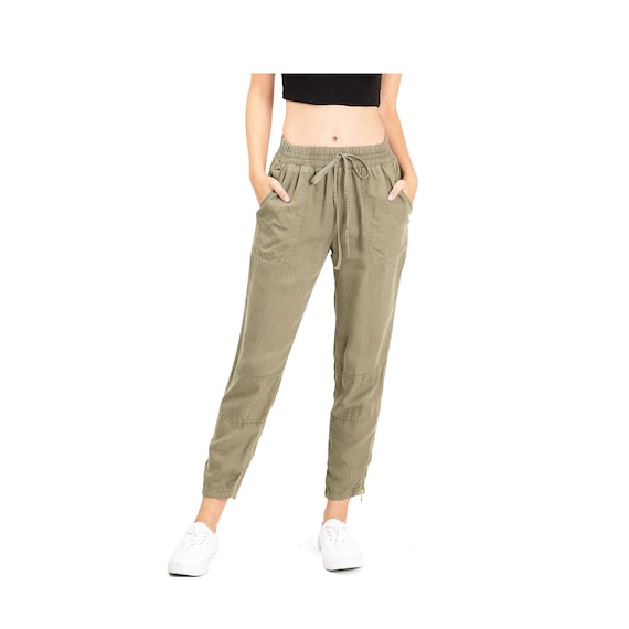 Womens Lightweight Ankle Jogger Pants, Comfortable Athleisure