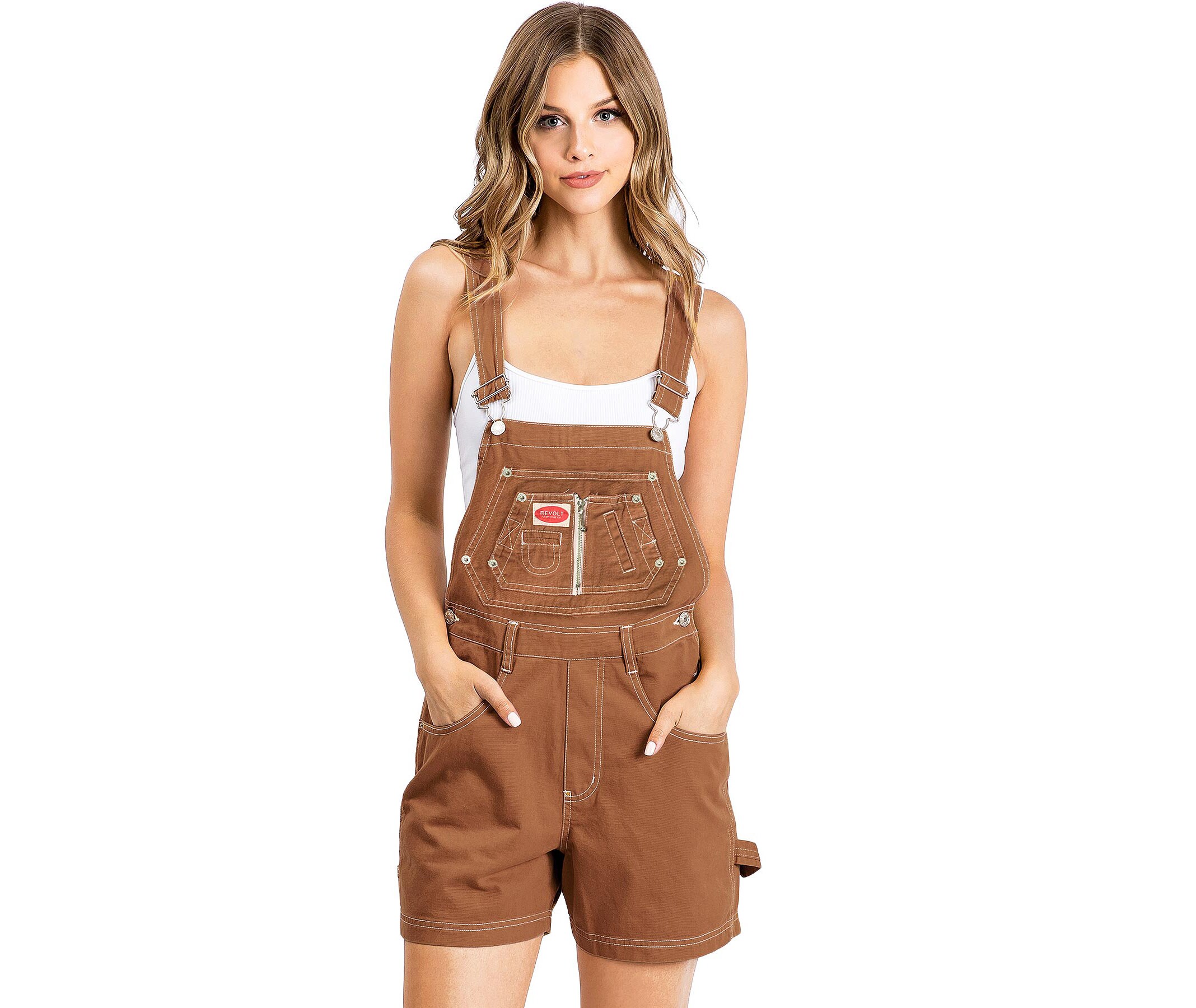 Vintage Revolt 90s Garment Dyed Rust Khaki Short Overalls Etsy