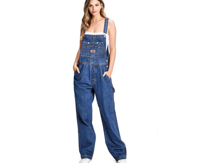 PLUS SIZE Revolt 90s Classic Denim Vintage Dungaree Overalls, Multi ...