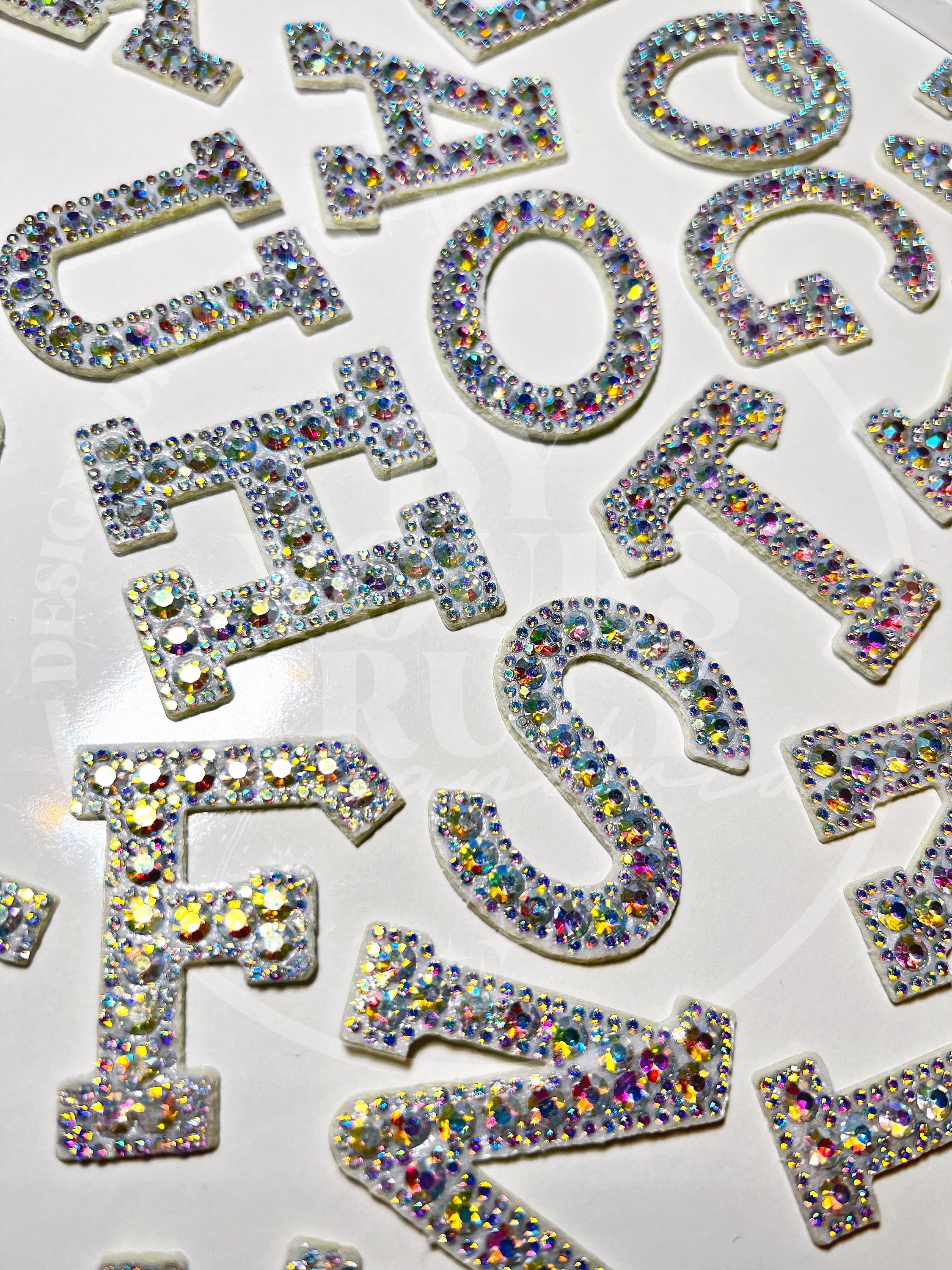 4 Sheets/Pack Iron On Stickers Glitter Heat Transfer Letters A To Z -  AliExpress