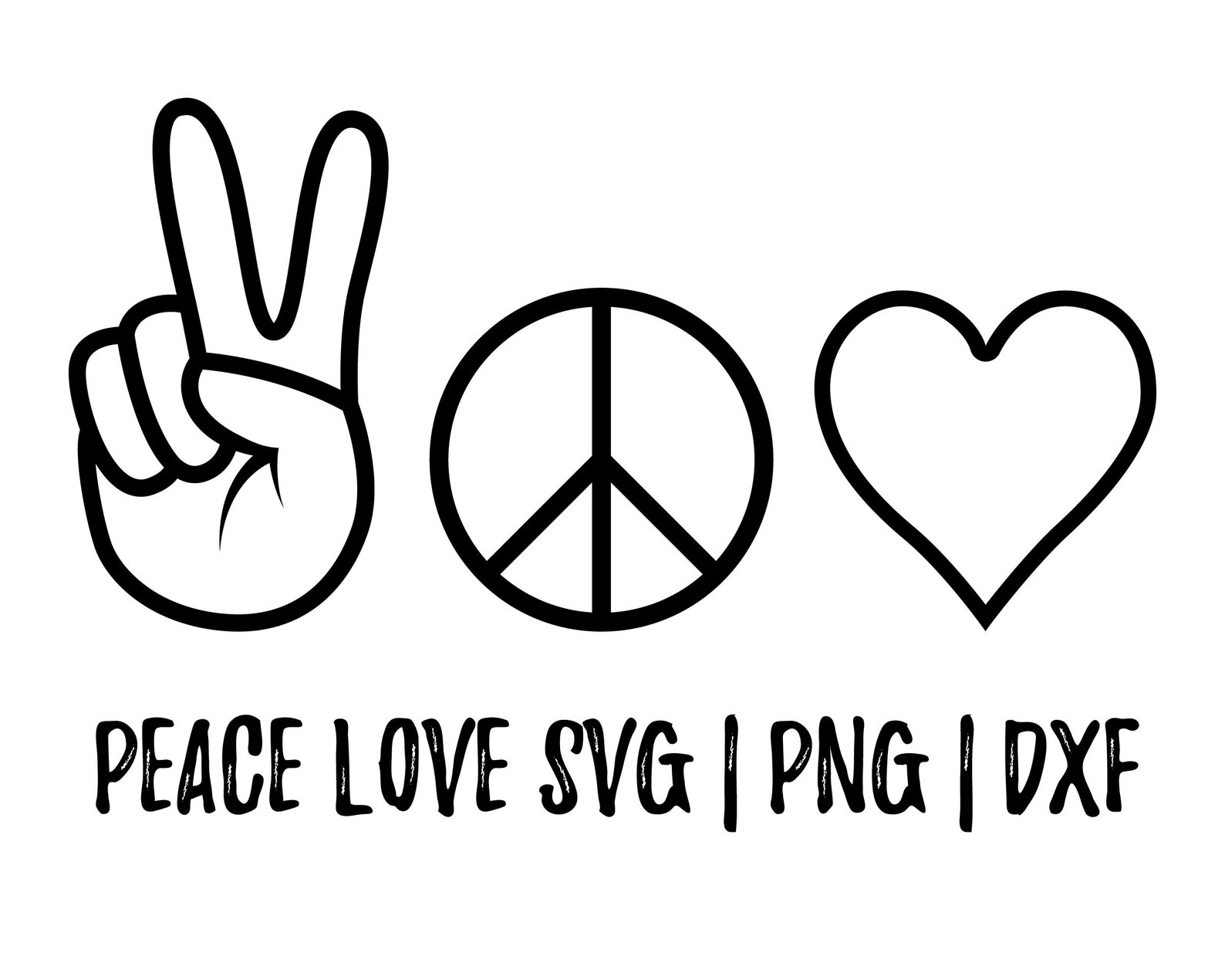 Download Peace love svg Hand Peace Sign SVG Hand Drawn Heart and ...