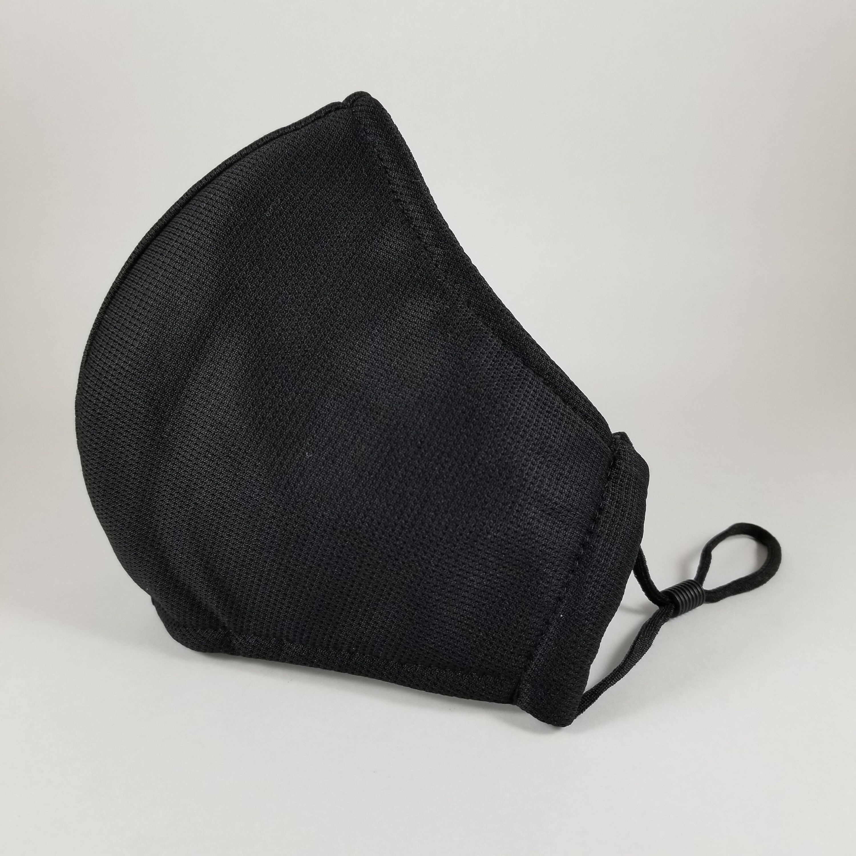 Black Cotton Face Mask with Nose Flap or Nose Wire Reflective Etsy