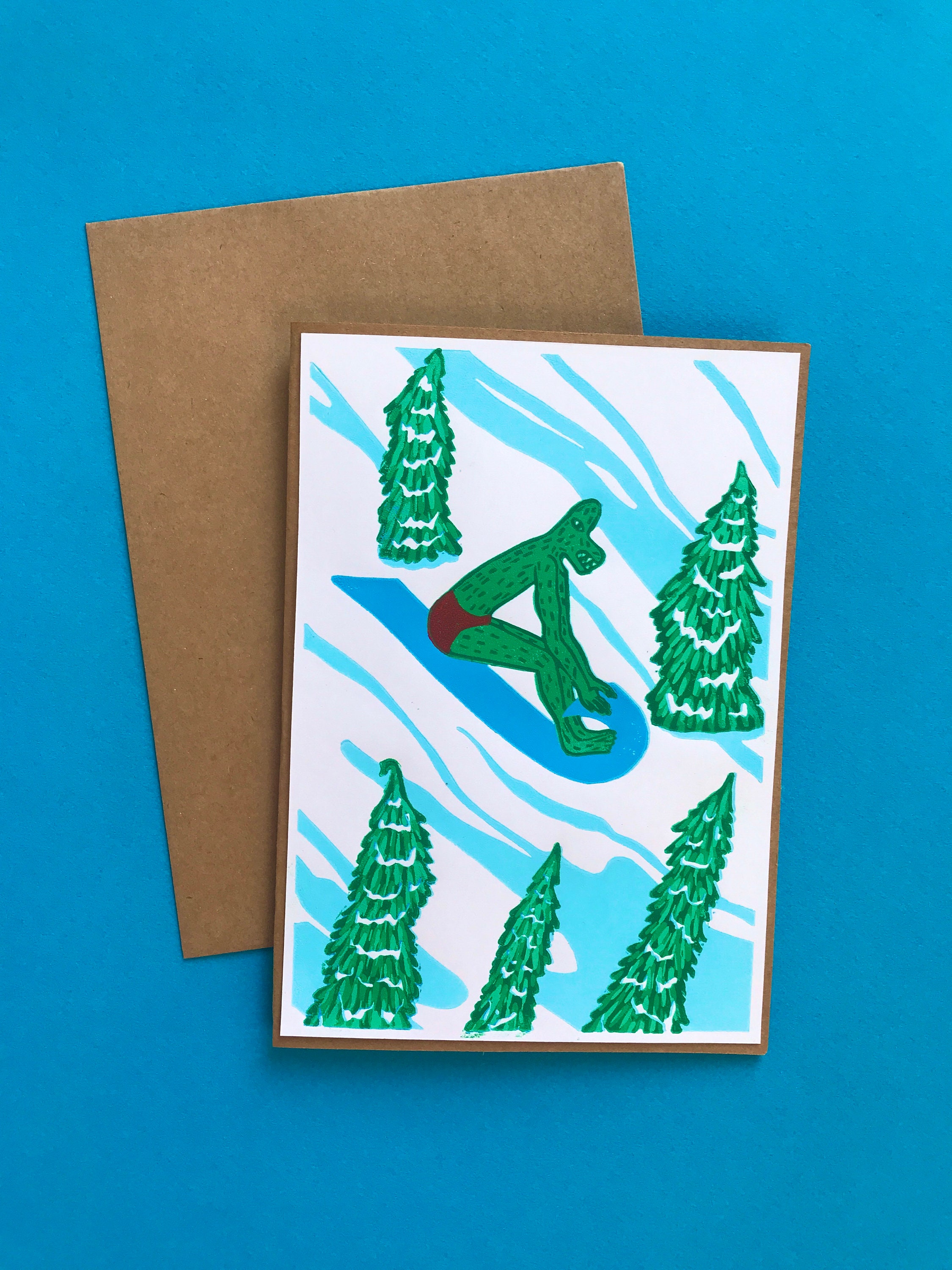 A Crazy Carpet Crocmas // Crocman Christmas Card // Six Colour