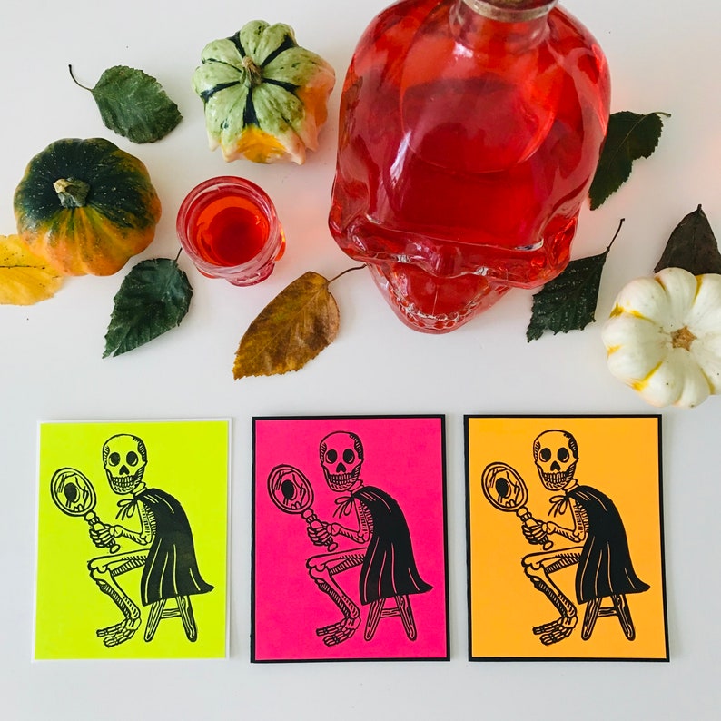 Evening Out Skeleton Halloween Card image 2