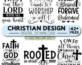 Christian SVG Bundle, Christian Svg, Christian Cut Files, Cricut, Png, Svg, Religious Svg, Faith Svg, God Svg, Bible Verse Svg, Jesus Svg
