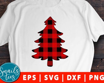 Buffalo Plaid Print Tree Svg, Eps Dxf Png Christmas Tree Svg Plaid Tree Christmas Svg winter svg Cut Files for Cricut Cameo and Silhouette