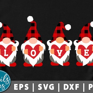 Love Gnome Svg Png Eps Dxf Love svg Heart svg Valentine’s Day svg Heart svg Valentines shirt Hugs and Kisses Digital Download file Cricut