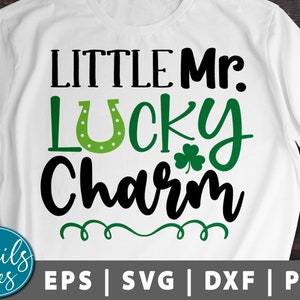 Mister Lucky Charm Svg Png St. Patricks Tag Svg St Patricks Svg vier Blatt Klee Svg Baby Boy Svg schneiden Dateien für Cricut Kamee Silhouette