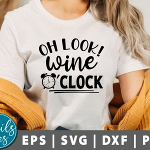 It&#39;s Wine o Clock Svg, Png, Wine Svg, Funny Wine Svg, Quote, Wine glass svg, Wine Saying svg, Wine Lover svg, Drinking Svg cut file cricut