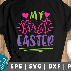 Mein erstes Ostern Svg Png Lehrer Svg Ostern Svg kleine Mädchen Svg Bunny Gesicht lustig, Neugeborene svg Osterhase geschnitten Datei Cricut Silhouette Cameo