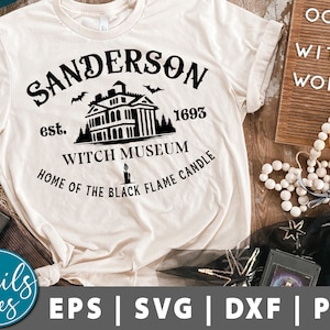 サンダーソン魔女博物館 ブラックフレイムキャンドルの家 魔女のSVG PNG ハロウィンSVG サンダーソンの魔女SVG 魔女SVGカットファイル Cricutカメオ