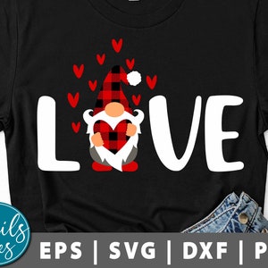 Love Gnome Svg Png Eps Dxf Love svg Heart svg Valentine’s Day svg Heart svg Valentines shirt Hugs and Kisses Digital Download file Cricut