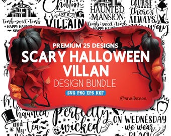 Paquete de SVG de Halloween, PNG, SVG de villanos, paquete PNG, Bad Girls Friends, SVG de villanos de Halloween, SVG de brujas malas, SVG de Chillin' Like A Villain