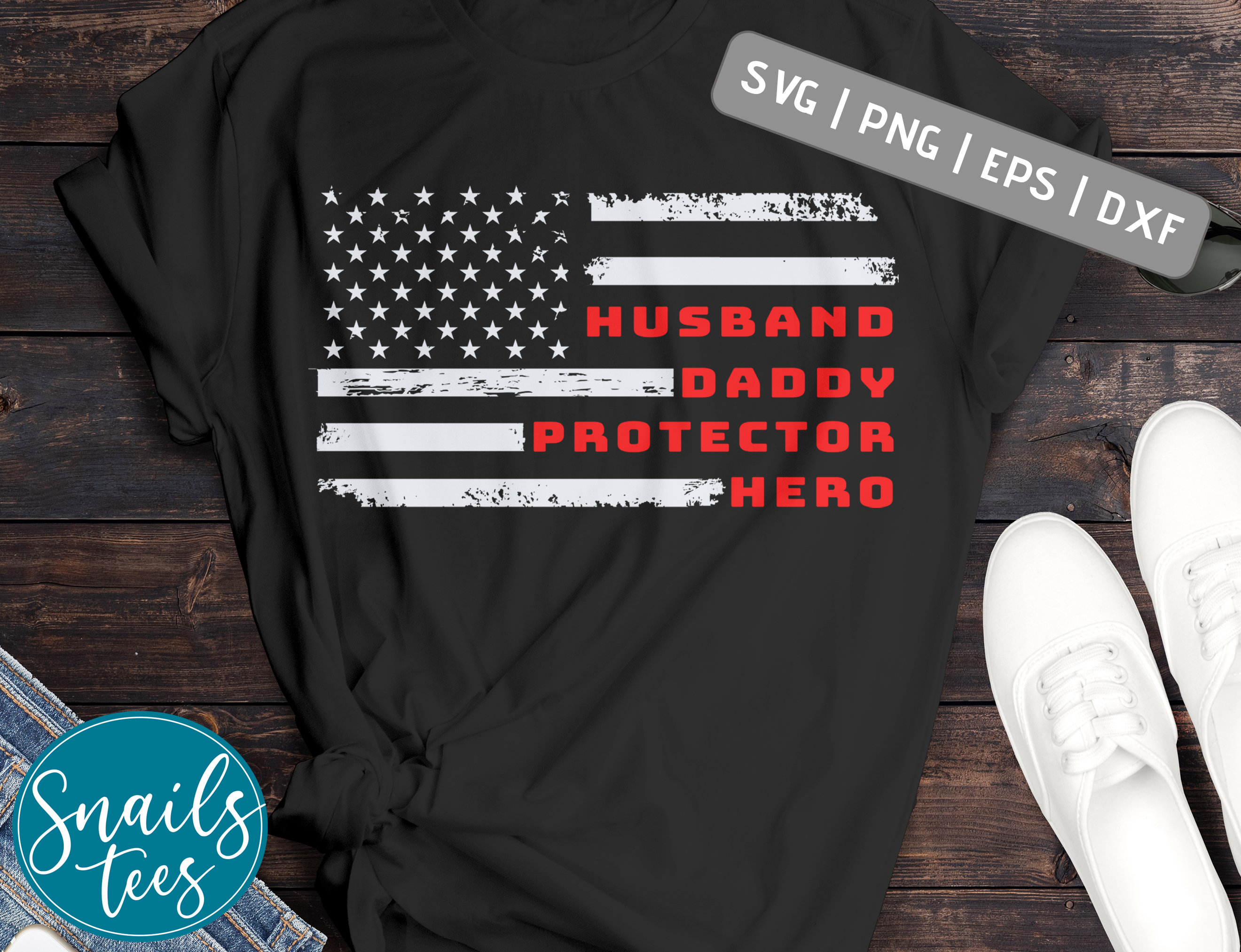 Download Husband Daddy Protector Hero Veteran American Flag Png Svg ...