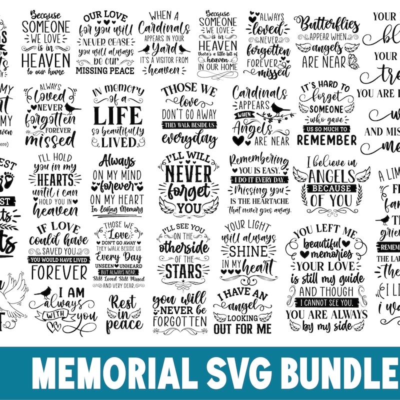Memory Table Svg In Loving Memory Svg - Etsy