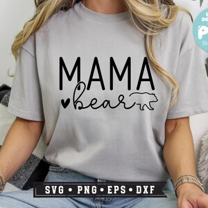 Mama bear Svg Png, sublimation, mothers day svg, mama bear png, winnie-the-pooh svg, mom svg, boho mama, trendy Png, Happy Mother's Day Png image 4