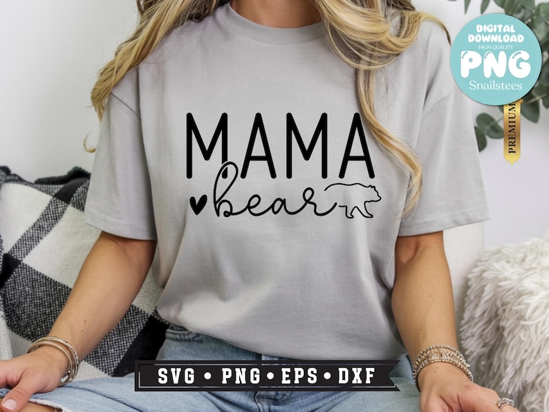 Mama bear Svg Png, sublimation, mothers day svg, mama bear png, winnie-the-pooh svg, mom svg, boho mama, trendy Png, Happy Mother's Day Png image 4