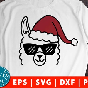 Weihnachten Lama Svg Eps Dxf Png Lama Gesicht Svg Kinder Urlaub Fa La La Lama Svg Winter Clipart lustige Weihnachten Alpaka geschnitten Datei Silhouette Cricut