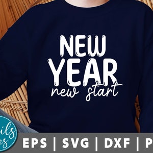 Año nuevo nuevo comienzo Svg, PNG, feliz año nuevo svg, 2023 svg, camisa de año nuevo svg, Nochevieja Svg, champán Svg, corte de archivo Cricut Silhouette