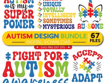 67 Autism svg,Autism Awareness PNG Bundle,Digital Download,T-Shirt Designs,Quotes,Cartoon Autism PNG Bundle, Autism Mom,Teacher Autism Shirt