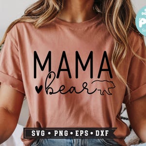 Mama bear Svg Png, sublimation, mothers day svg, mama bear png, winnie-the-pooh svg, mom svg, boho mama, trendy Png, Happy Mother's Day Png image 5