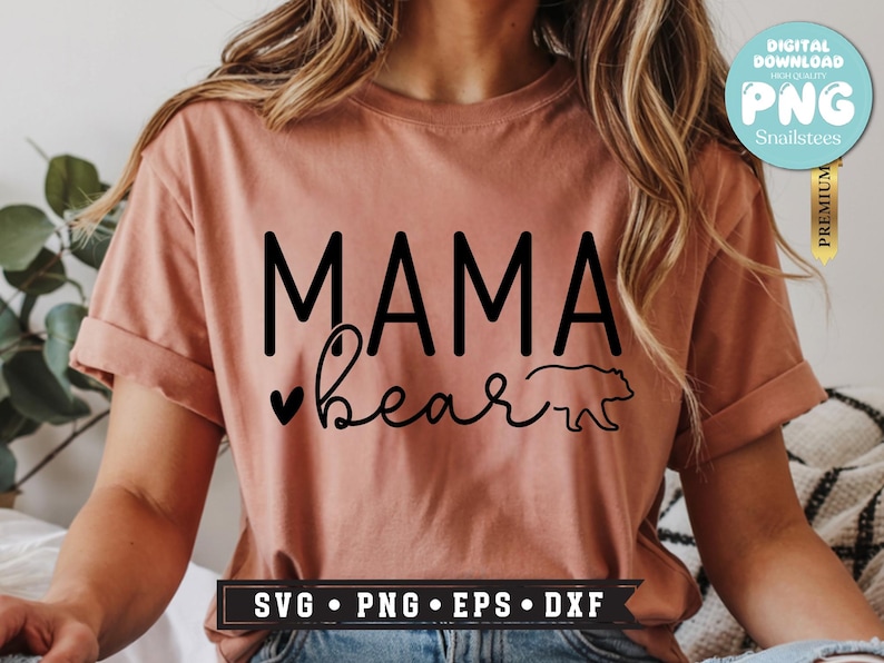 Mama bear Svg Png, sublimation, mothers day svg, mama bear png, winnie-the-pooh svg, mom svg, boho mama, trendy Png, Happy Mother's Day Png image 5