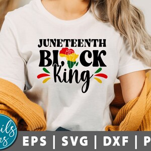 Juneteenth black king Svg, Juneteenth Svg, black power svg, Svg afro-américain, Black History Svg, Melanin Svg coupe fichier cricut Silhouette