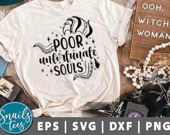 Povera anima sfortunata Svg Png Halloween Svg Ursula svg, Polpo svg, Sirenetta svg, Divertente svg, Ariel svg, Citazione svg Design a sublimazione