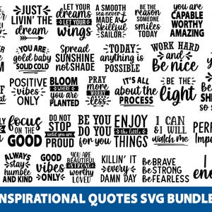 Pacchetto Svg motivazionale, citazioni motivazionali Svg, pacchetto Svg motivazionale, gentile Svg, amore per se stessi Svg, sei importante Svg, fede, file di taglio Cricut