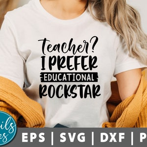 ¿Maestro? Prefiero Educational Rockstar SVG, Png, Teacher svg, Teacher Life svg, Teacher appreciation svg, Teacher Shirt svg cut file Cricut