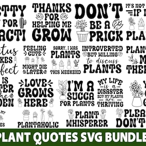 Pflanzenliebhaber SVG-Bundle, Pflanze Zitate SVG, Pflanze svg, Pflanze Mama SVG, Zimmerpflanze svg, verrückte Pflanzendame svg, lustiges Pflanzenzitat, Gartenzitat svg