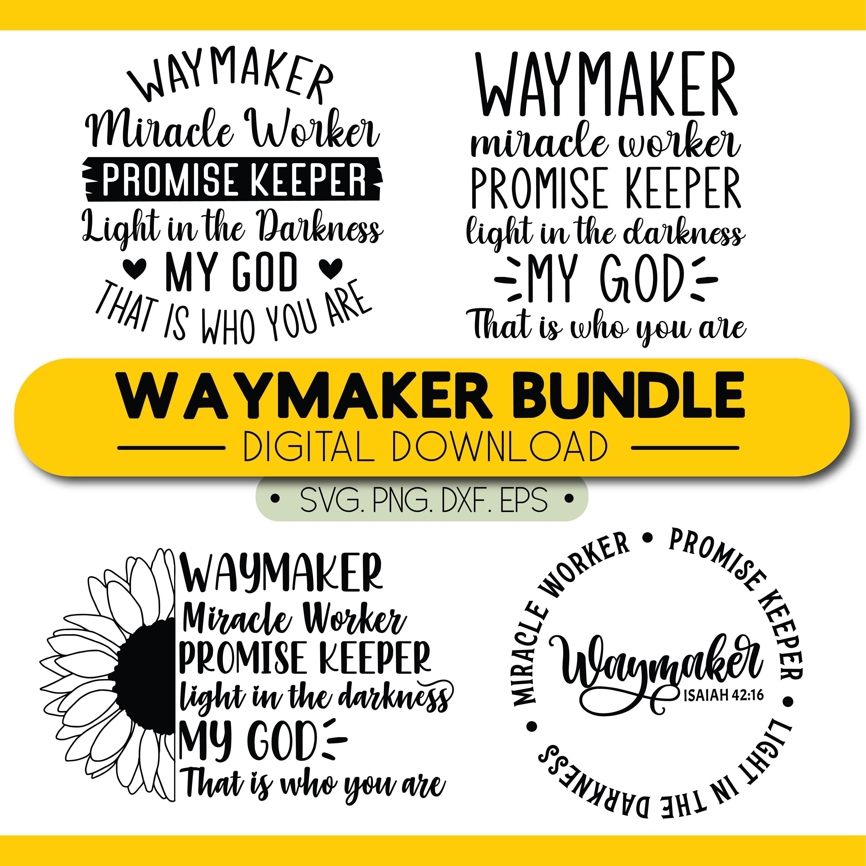 Way Maker Quote Waymaker Svg,minimal Christian Quote PNG SVG Bundle,christian Shirt Svg ...