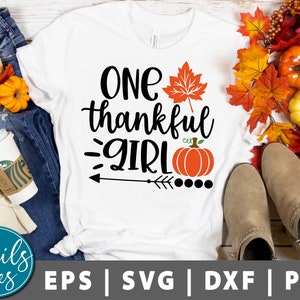 One thankful girl png dxf fall svg Familia agradecida svg Otoño svg Acción de gracias svg Harvest Svg Fall Shirt Svg one grateful mommy svg Cricut