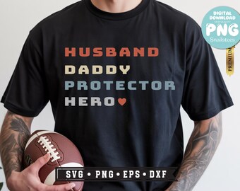 Husband Daddy Protector Her Svg Png, Trendy Dad shirt Png, Trendy Dad, Retro Fathers Day Png,Daddy Png,Funny Dad gift Png,Trendy Dad designs