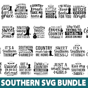 Pacote SVG do Sul/Oeste, Vida na Fazenda, Cowboy Svg, Cowgirl Svg, Vida no Campo Svg, Rodeio Svg, Sassy Svg, Country Png, arquivo de corte para Cricut